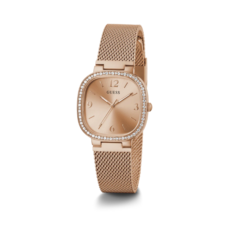 GUESS Ladies Rose Gold/Gold Tone Analog Watch 32mm