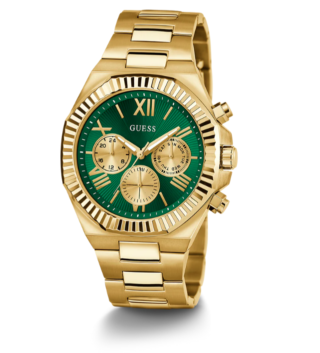 GUESS Mens Gold/2-Tone Multi-function Watch 44mm