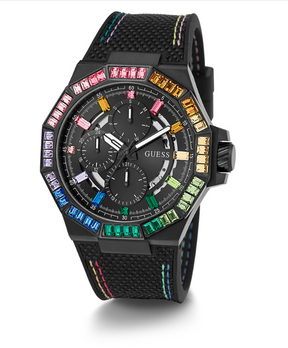 GUESS Mens Black Multi-function Watch 45mm