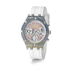 GUESS Pride Ladies Limited Edition Glitz Silicone Watch 38mm