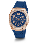 GUESS Ladies Blue/Light Blue/White | Gold/Rose Gold Tone Watch 39.5mm