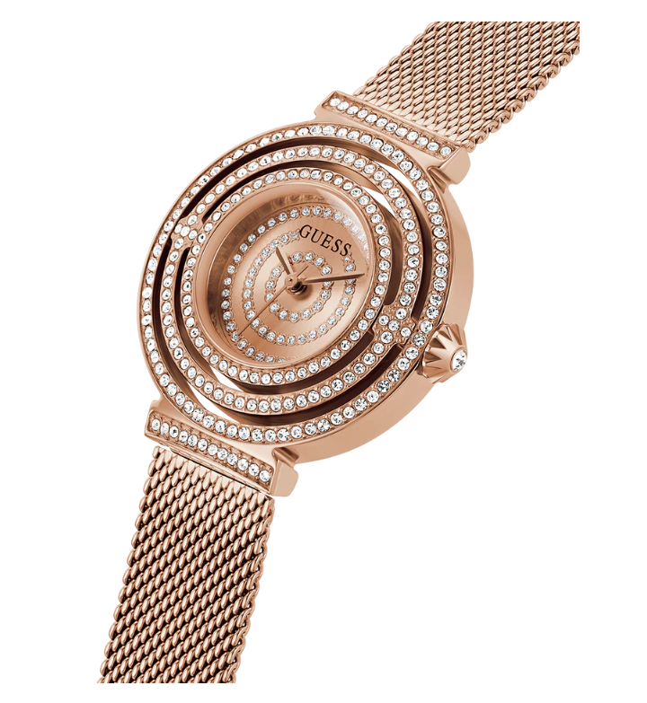 GUESS Ladies Rose Gold Tone Analog Watch 36mm