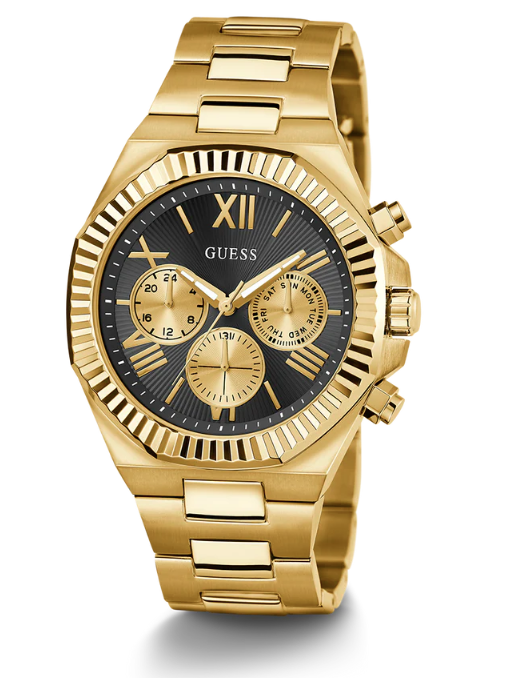 GUESS Mens Gold/2-Tone Multi-function Watch 44mm