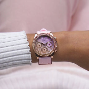 GUESS Ladies Sparkling Pink Limited Edition Watch 38mm